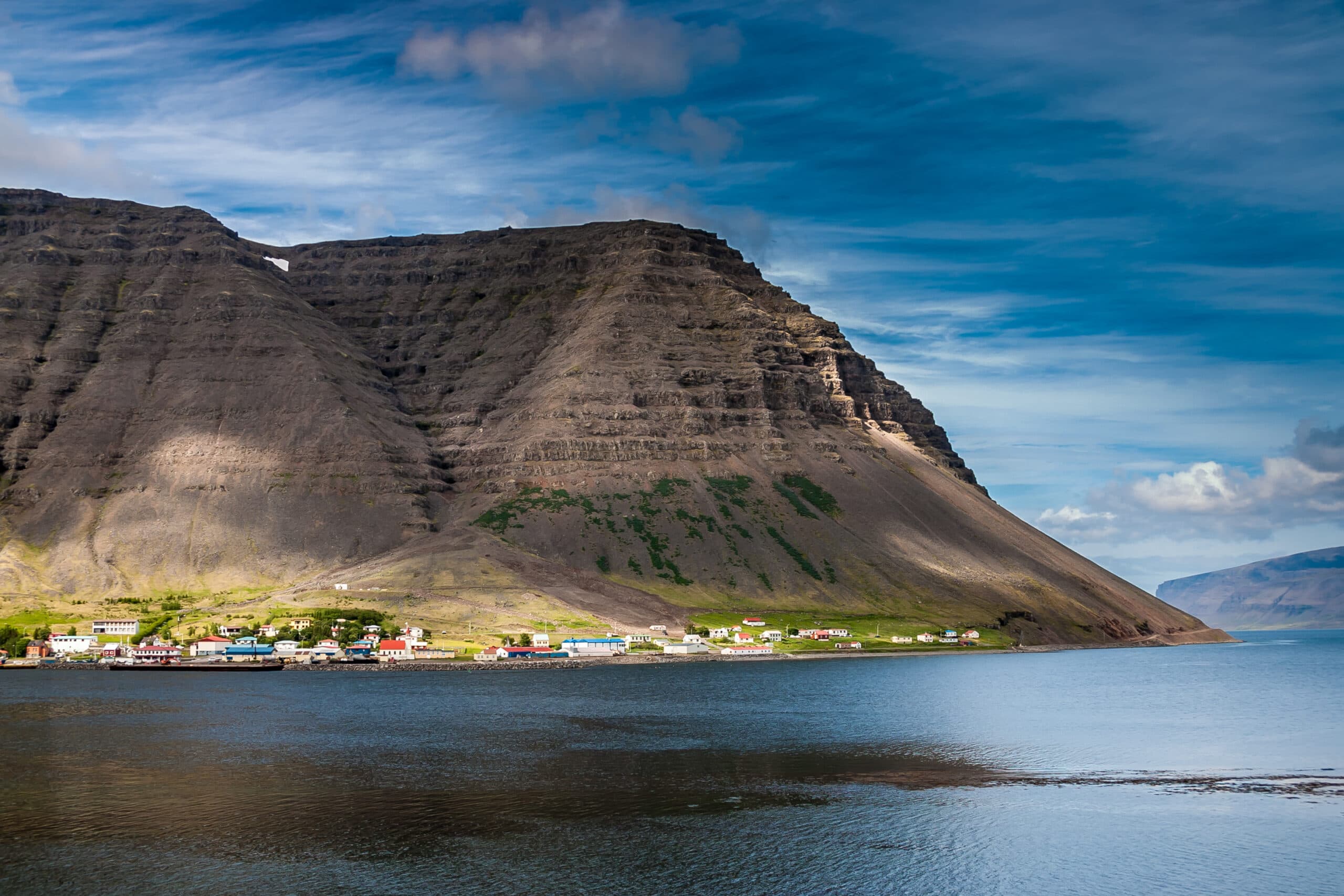 Helicopter flying over a mountain range