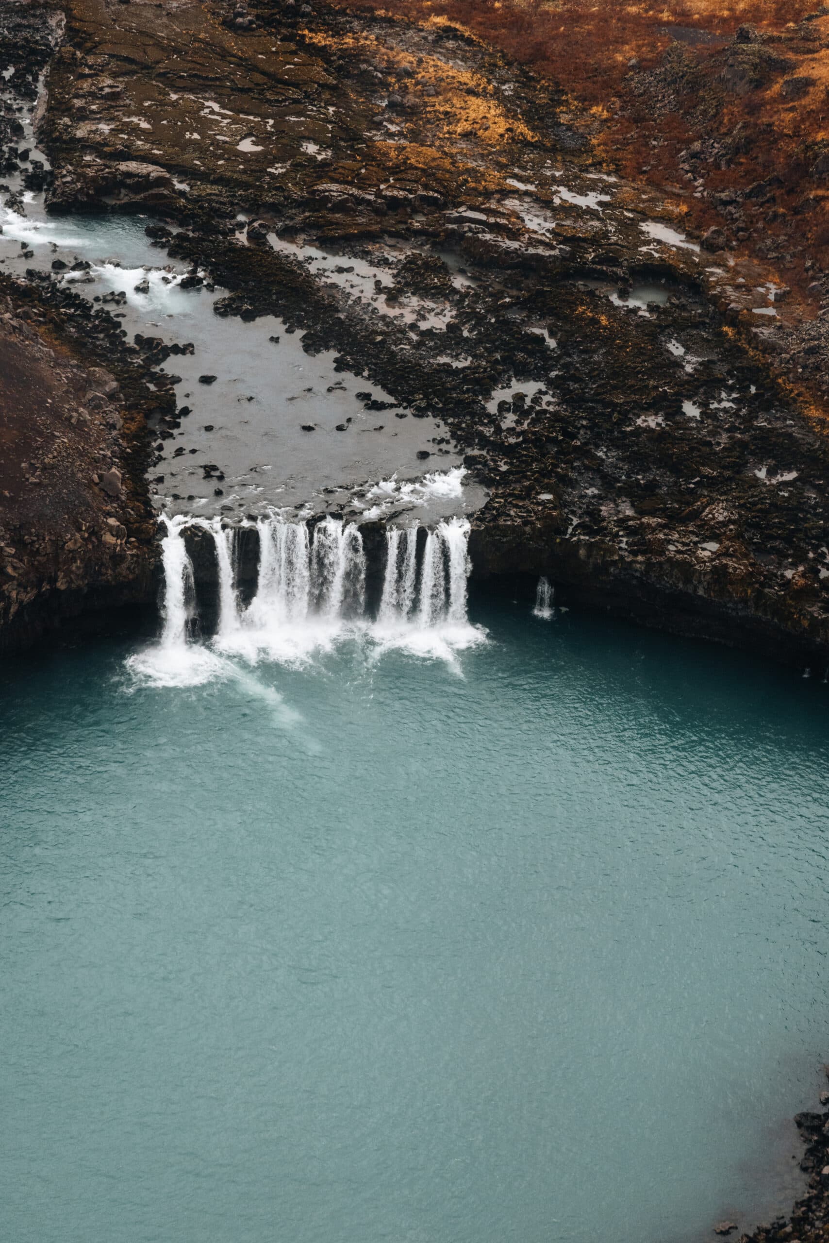 Person taking picture in a helicopter